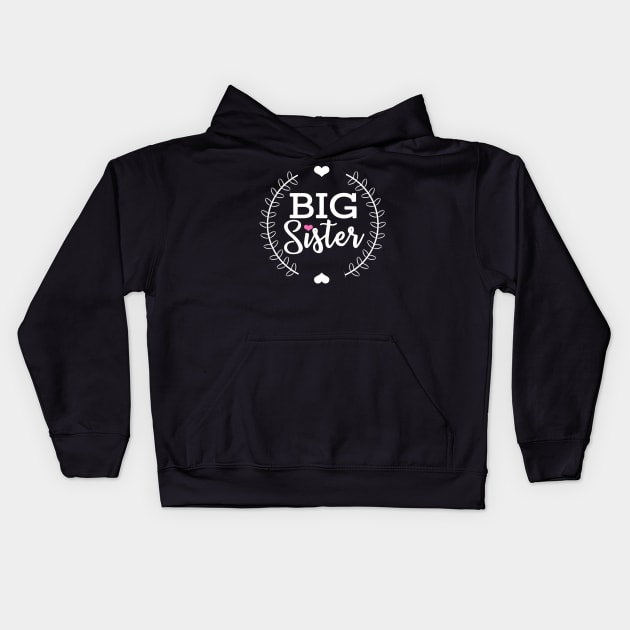 I Am The Big Sister Kids Hoodie by MaikaeferDesign